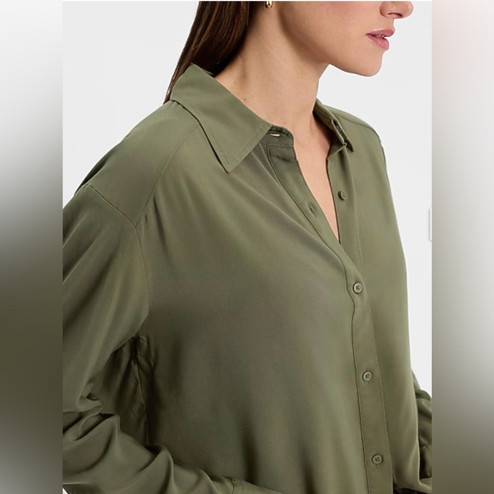 Express olive blouse - Picture 3 of 7